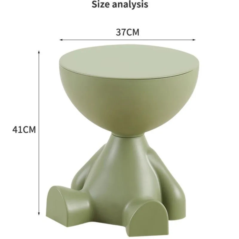 Light Luxury Cartoon Sofa Edge Table Creative Flat Head Coffee Table Small Household Plastic Coffee Table Furniture Side Table