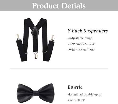 Kids 100 Day School Costume Set for Boys 1920s Grandpa Accessories