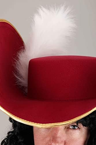 Great for Kids Captain Hooks Red Pirate Hat with Faux Fur