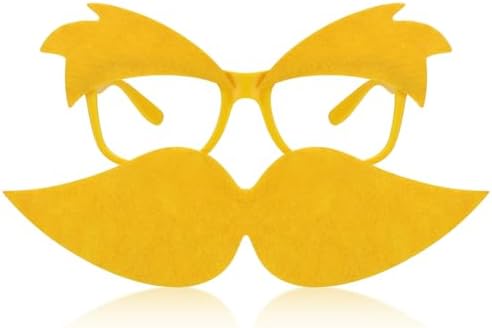 Mustache Glasses Set Funny Yellow Glasses for Halloween