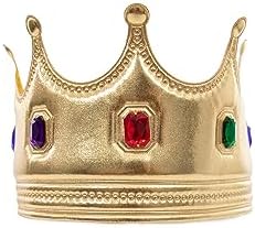 Soft Golden Prince King Crowns Dress Up Costume Accessory