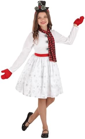 Fun Costumes - SnowGirl Costume glitter snowman dress scarf mitten set