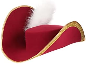 Great for Kids Captain Hooks Red Pirate Hat with Faux Fur