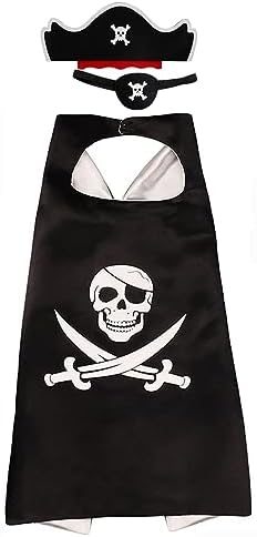 Cartoon Pirate Dress Up Satin Cape