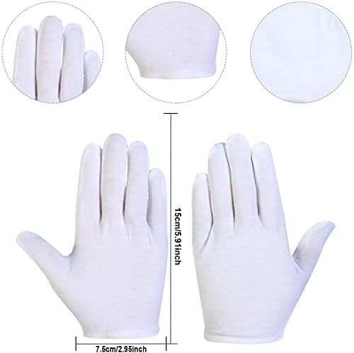 8-Piece Kids White Costume Gloves