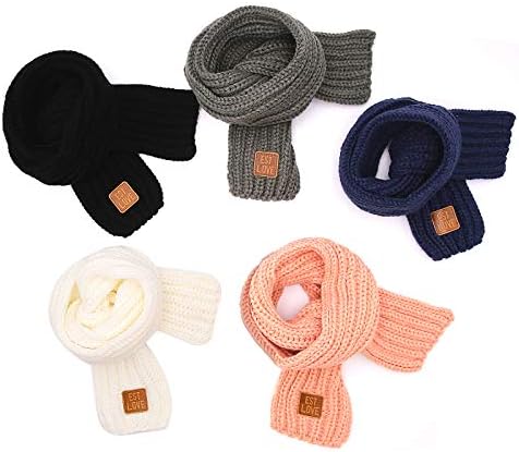 XiaohangWang Unisex Toddler Winter Knit Scarf