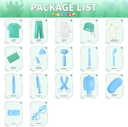 ReliBeauty Kids Doctor Costume with Accessories