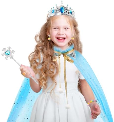 Esvaiy Princess Dress-Up Clothes Cape Set for Girls