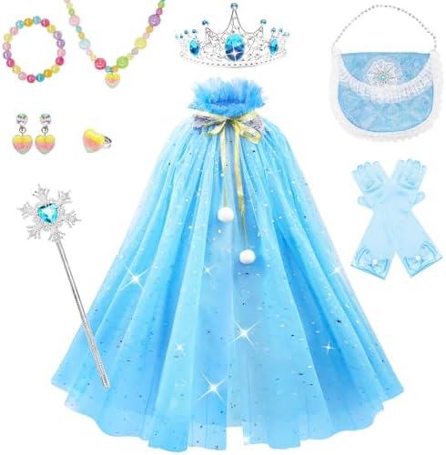 Esvaiy Princess Dress-Up Clothes Cape Set for Girls