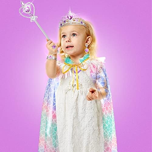 Princess Cape Set for Girls Mermaid Dress-Up Accessories