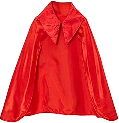 Kids Red Devil Satin Cape Halloween Recreation