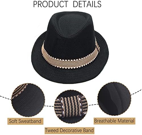 Ultrafun 4-Pack Kids Fedora Hats