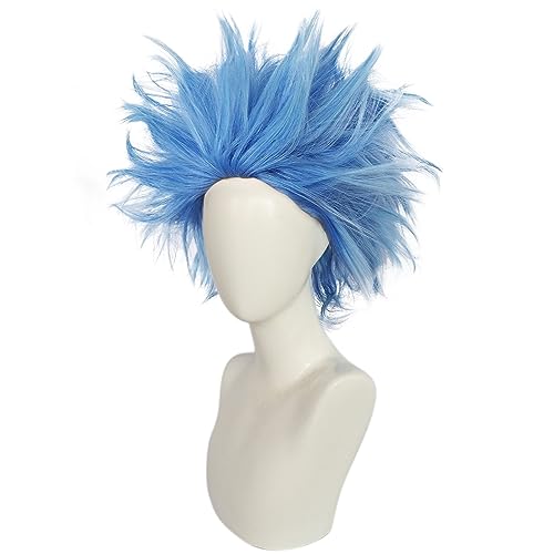 Perfect for Anime Fans - Spiky Blue Wig for Character Cosplays