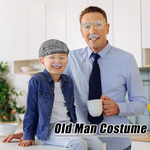 5-Piece Old Man Costume Set for Boys Grandpas Day Out