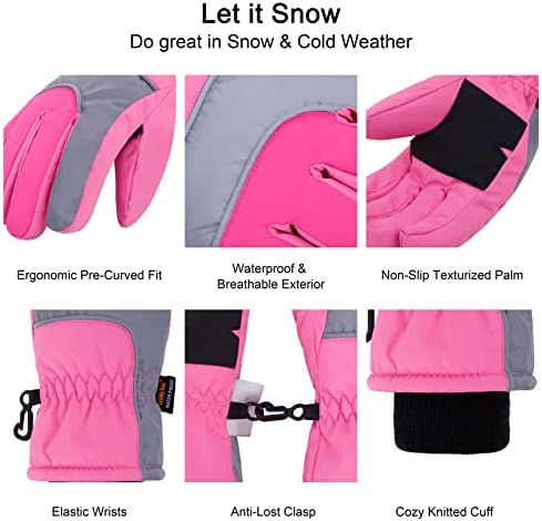 LULLABY KIDS - Cotton Kids Windproof Waterproof Snow Ski Gloves