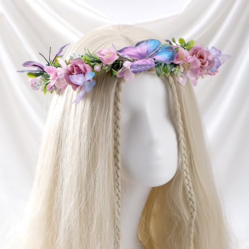 Butterfly Crown Headband - Purple