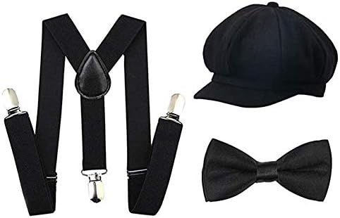 1920s Suspenders Bow Tie Set for Kids