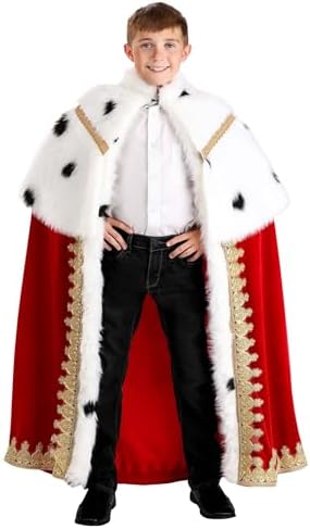 Royal Halloween King Costume Cape for Boys