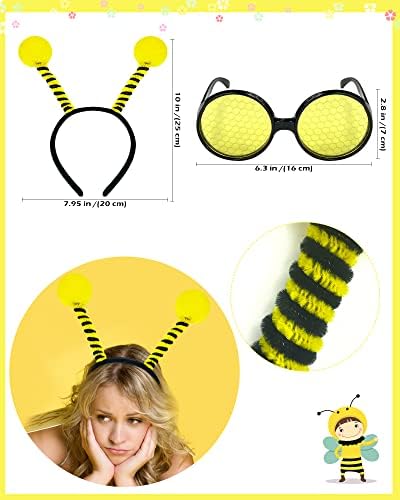 Bee antenna headband glasses for adults