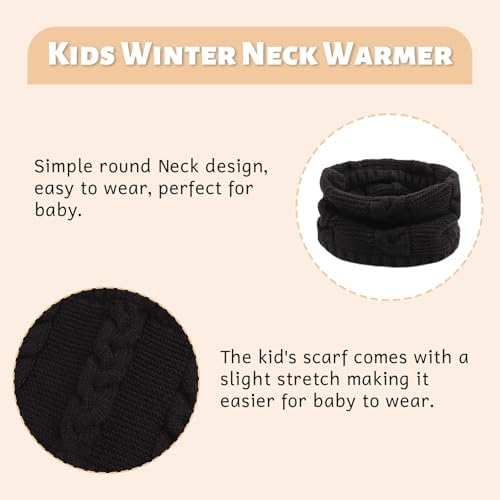 OMUKY Kids Knitted Neck Warmer Scarf for Toddler
