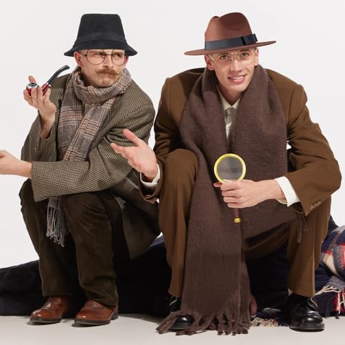 8-Piece Detective Costume Kit for Kids Adults