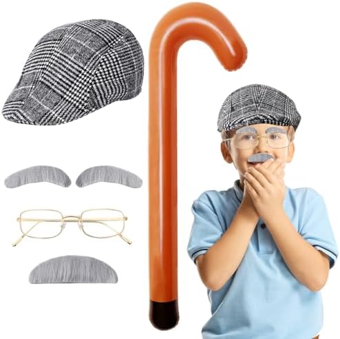 5-Piece Old Man Costume Set for Boys Grandpas Day Out