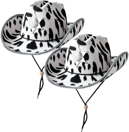 Spooktacular 2 Pcs Felt Cowboy Hats