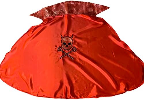Kids Red Devil Satin Cape Halloween Recreation