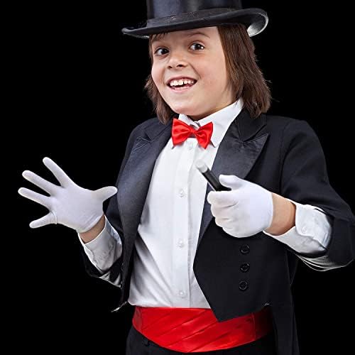 8-Piece Kids White Costume Gloves