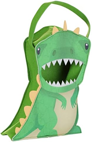 Green T-Rex Dino Trick or Treat Bag for Kids