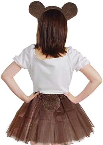 Kids Animal Brown Bear Costume Kit Halloween Party Accessories