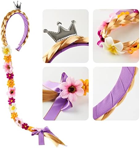 Carkno Princess Wig Jewelry Set for Little Girls Shimmering Beauty