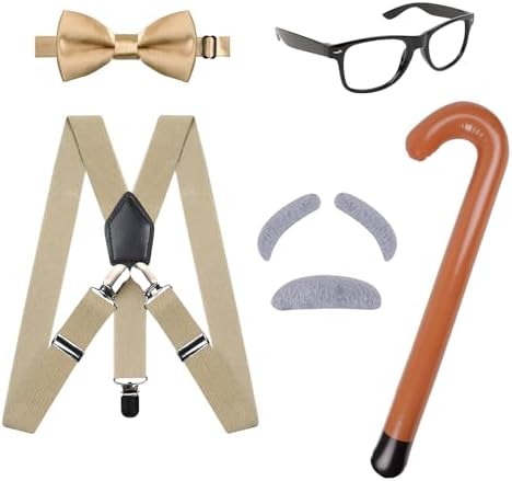 100th Days Grandpa Man Costume for Boys - Perfect for School Celebrations