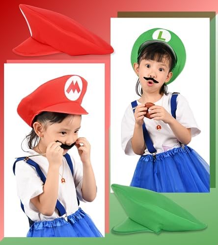 Mary Luigi Halloween Costume for Kids Hat Mustache Gloves More