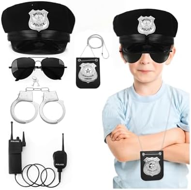 Fleursun Police Costume Accessory Set for Adults