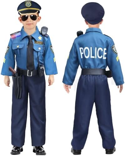 GC 15PCS Kids Police Officer Costume Set