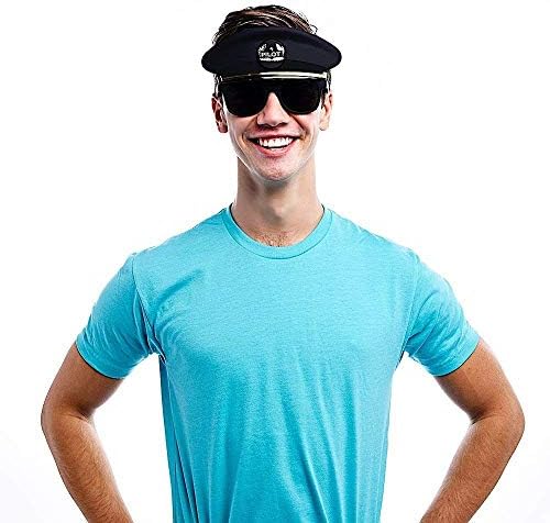 Sun-Staches Pilot Sunglasses Costume - Black Captains Look