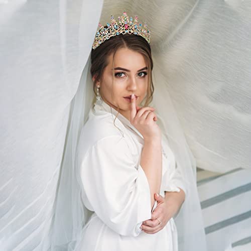 COCIDE Princess Tiara for Women Crystal Rhinestone Bridal Crown Party Gift