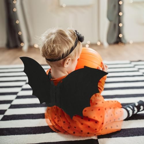 Perfect Halloween Costume for Babies - Black Bat Wing and Bow Headband