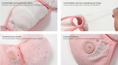 Warm Windproof Mask for Teens - Half Face Earflaps with Dustproof Comfort