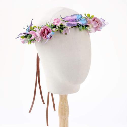 Butterfly Crown Headband - Purple