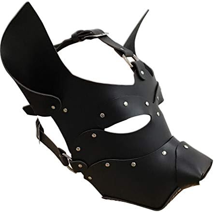 HMILY Handmade Full Face Dog Mask Cosplay Steampunk Halloween costume