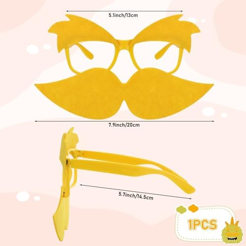 Mustache Glasses Set Funny Yellow Glasses for Halloween