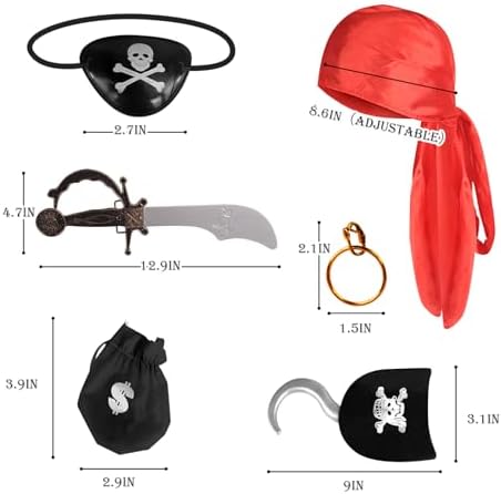 Pirate Kids Costume Set Perfect for Halloween Fun