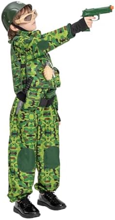 Mini Soldier Army Costume for Kids with Toy Accessories