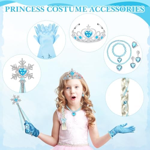 Perfect Princess Party Accessories Set of 8 - Cosplay Set for Girls