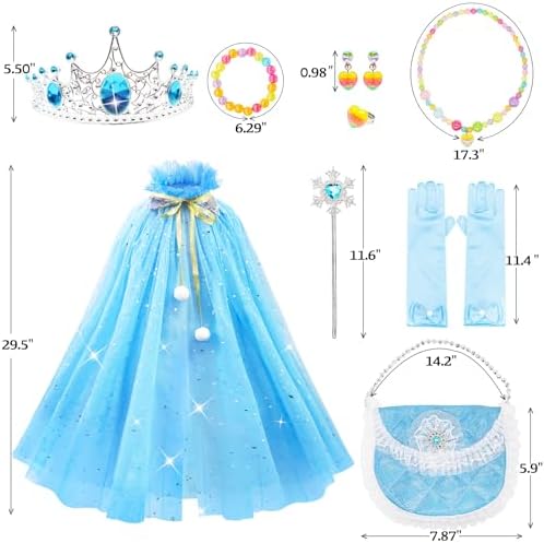 Esvaiy Princess Dress-Up Clothes Cape Set for Girls