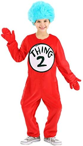 Dr Seuss Thing 1 Thing 2 Costume - X-Large - Red