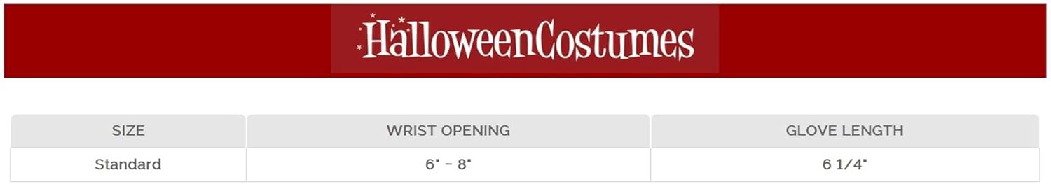 Fun Costumes Black Costume Gloves for Kids