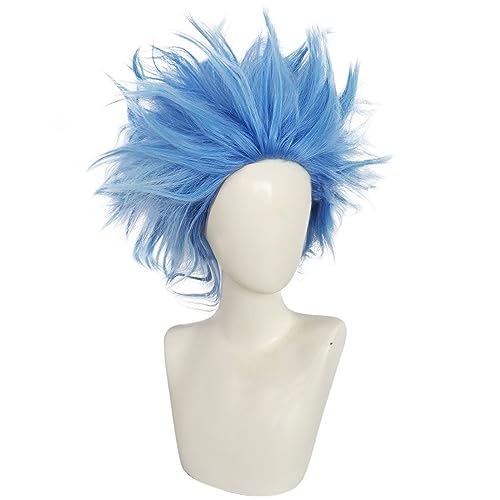 Perfect for Anime Fans - Spiky Blue Wig for Character Cosplays